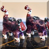 P02. Handcrafted pottery candlesticks. - $24